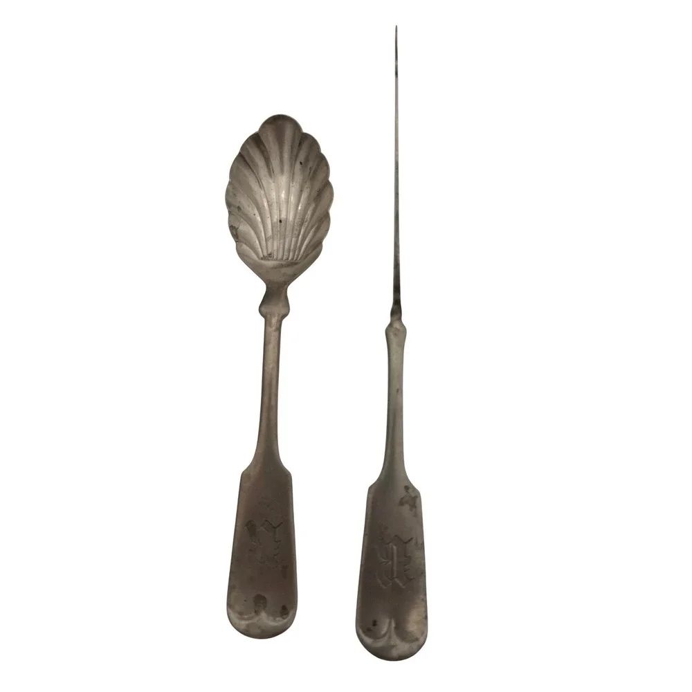 Hotchkiss Schreuder Alaska Silverplate Spoon Butter Knife Mono‎ R